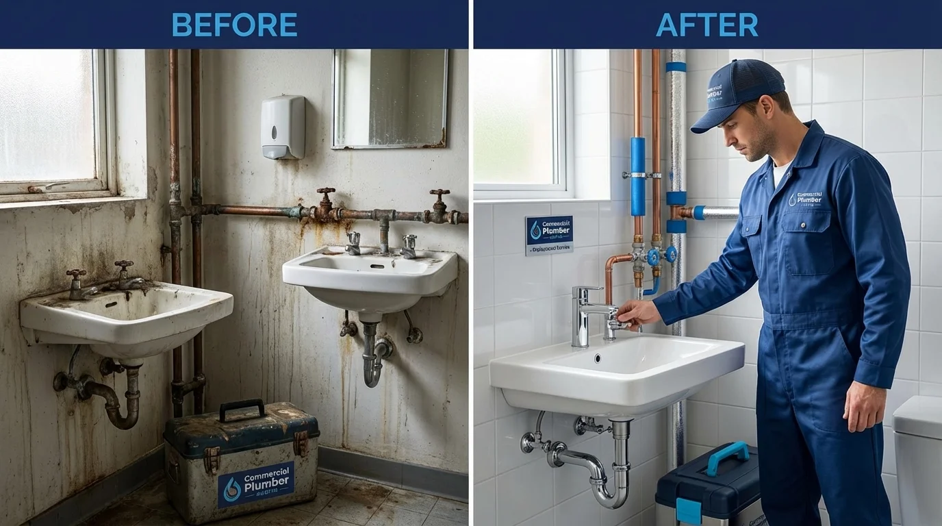 Commercial Plumbers Austin - Before & After 1