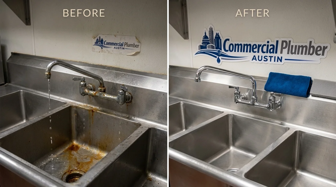 Commercial Plumbers Austin - Before & After 2