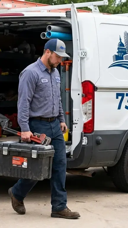 Commercial Plumbers Austin - Technician Unloading